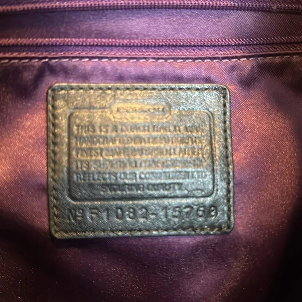 Coach black and gray monogram shoulder bag